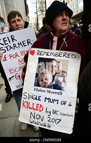 Caxton House, London, UK. 4th Mar, 2024. Disabled People Against Cuts (DPAC) protested against the Department for Work and Pensions (DWP) over so-called 'welfare reforms' that attack vulnerable people. Over the years, there have been more than 100,000 deaths due to benefit cuts, lack of access to health care, denied benefits, and energy crises. Disabled people with wheelchairs are blocking the road in front of Westminster Abbey in London. Credit: See Li/Picture Capital/Alamy Live News Stock Photo