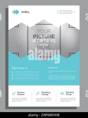 Design annual report, cover, vector template brochures, flyers, presentations or leaflet Stock Vector