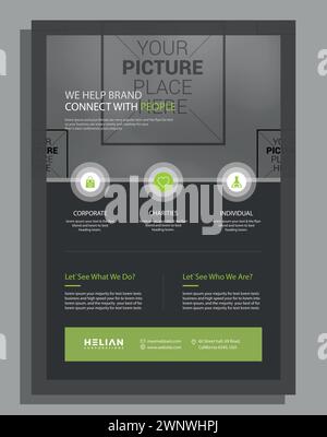 Design annual report, cover, vector template brochures, flyers, presentations or leaflet Stock Vector