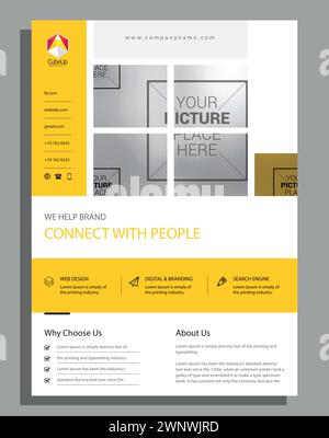 Design annual report, cover, vector template brochures, flyers, presentations or leaflet Stock Vector