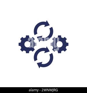 iteration icon on white, vector pictogram Stock Vector