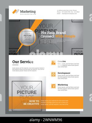 Design annual report, cover, vector template brochures, flyers, presentations or leaflet Stock Vector