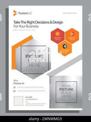 Design annual report, cover, vector template brochures, flyers, presentations or leaflet Stock Vector