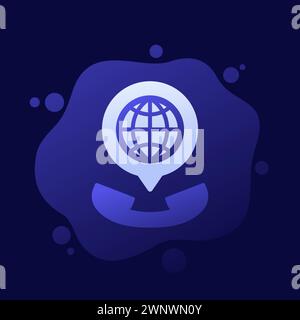 international phone call icon, vector design Stock Vector
