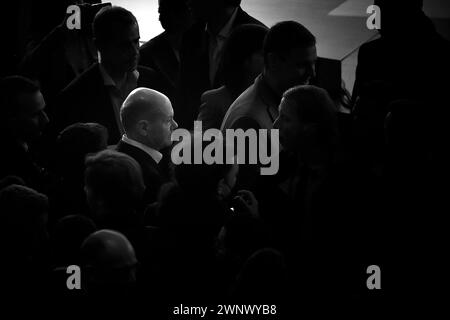 Rome, Italien. 02nd Mar, 2024. German Chancellor, Olaf Scholz during the election congress of the Party of European Socialists (PES) ahead of the upcoming 2024 European elections, on March 2, 2024 in Rome Credit: dpa/Alamy Live News Stock Photo