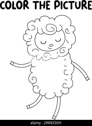 Sheep Coloring Page Isolated for Kids Stock Vector Image & Art - Alamy