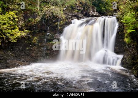 Falls of Falloch in the Loch Lomond and the Trossachs National park just off the A82 near to Crianlarich taken early autumn Stock Photo