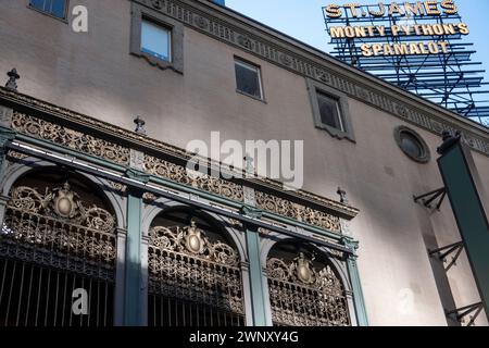 'Monty Python's Spamalot' playing at the St. James Theatre in New York City, 2024, USA Stock Photo