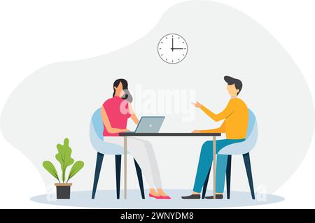 Job Interview Vector Illustrations and Clip Art Stock Vector
