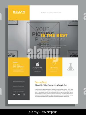 Creative Modern Flyer. Annual Report, Creative Portfolio, A4 minimal flyer, Business Brochure. Stock Vector