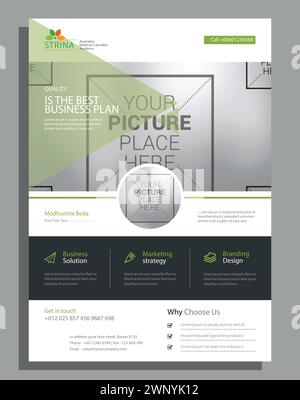 Creative Modern Flyer. Annual Report, Creative Portfolio, A4 minimal flyer, Business Brochure. Stock Vector