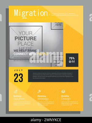 Creative Modern Flyer. Annual Report, Creative Portfolio, A4 minimal flyer, Business Brochure. Stock Vector