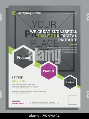 Creative Modern Flyer. Annual Report, Creative Portfolio, A4 minimal flyer, Business Brochure. Stock Vector