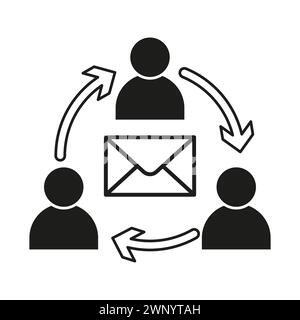 Communication icon. Message exchange. Social interaction. Vector illustration. EPS 10. Stock Vector