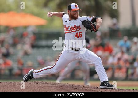 Baltimore Orioles pitcher Craig Kimbrel (46) during a Spring Training ...