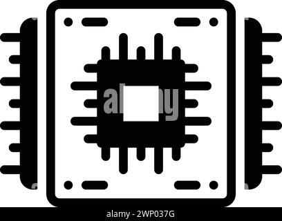 Icon for embedded,microchip Stock Vector