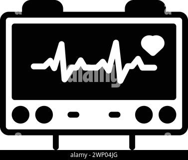 Icon for atrial fibrillation,cardiogram Stock Vector