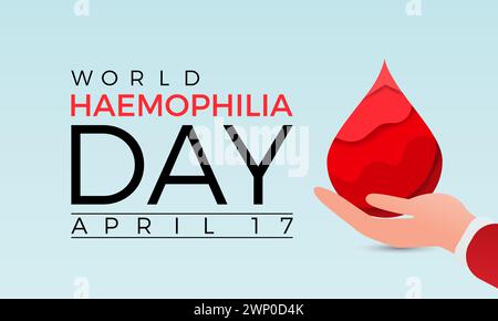 World Hemophilia Day Observed every year of April 17, Vector banner, flyer, poster and social medial template design. Stock Vector