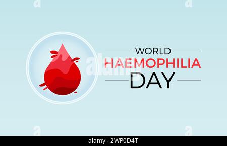 World Hemophilia Day Observed every year of April 17, Vector banner, flyer, poster and social medial template design. Stock Vector