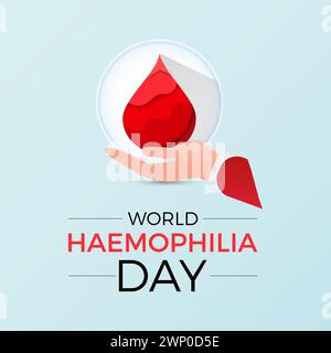 World Hemophilia Day Observed every year of April 17, Vector banner, flyer, poster and social medial template design. Stock Vector