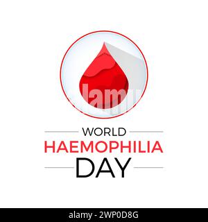 World Hemophilia Day Observed every year of April 17, Vector banner, flyer, poster and social medial template design. Stock Vector