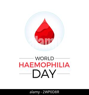 World Hemophilia Day Observed every year of April 17, Vector banner, flyer, poster and social medial template design. Stock Vector