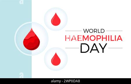 World Hemophilia Day Observed every year of April 17, Vector banner, flyer, poster and social medial template design. Stock Vector