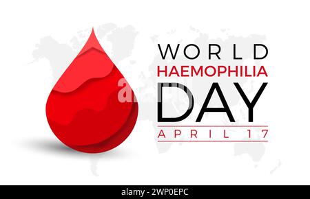World Hemophilia Day Observed every year of April 17, Vector banner, flyer, poster and social medial template design. Stock Vector