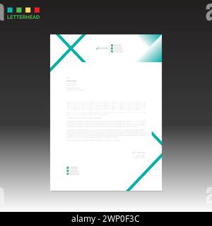 4 colored vector letterhead design for corporate and any best company use Stock Vector