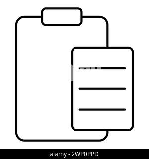 Paste file line icon. Vector illustration, EPS10 Stock Vector