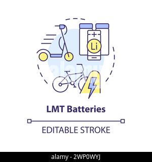 LMT batteries multi color concept icon Stock Vector