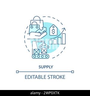 Supply soft blue concept icon Stock Vector