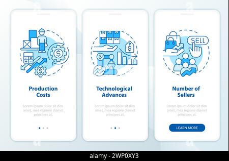 Production advanced onboarding mobile app screen Stock Vector