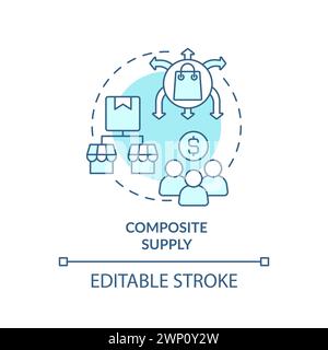 Composite supply soft blue concept icon Stock Vector