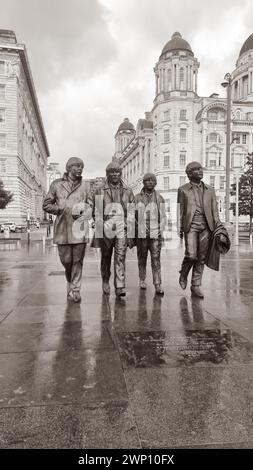 Melodies of memory. The Beatles monument in Liverpool, UK. 6. 20. 2023 Stock Photo