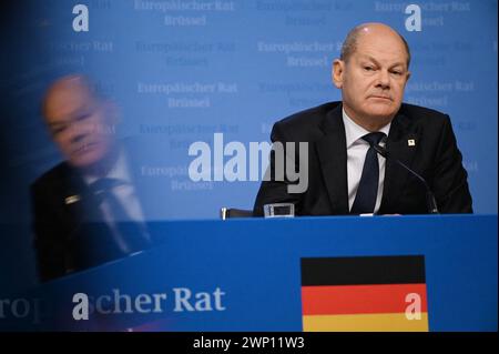 Brussels, Belgium. 05th Mar, 2024. File photo - Federal Chancellor Olaf Scholz press conference after the European Summit, in Brussel's, Belgium on 21 October 2022, - The German Defense Ministry has announced that it is investigating possible wiretapping of confidential discussions between high-ranking officers of its air force on the war in Ukraine, which were broadcast on social networks on Friday, and first posted online by the editor-in-chief of the Russian state channel RT Margarita Simonyan. Photo by Aleksiej Witwicki/ABACAPRESS.COM Credit: Abaca Press/Alamy Live News Stock Photo