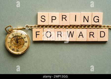 Spring Forward for daylight saving Stock Photo