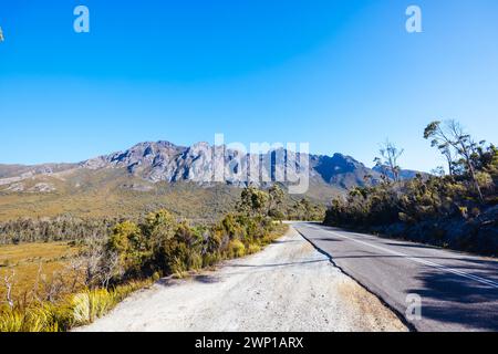 Gordon River Road Landscape in Tasmania Australia Stock Photo