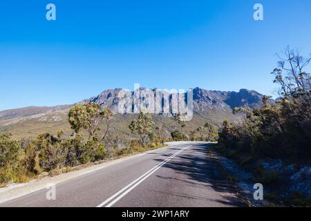 Gordon River Road Landscape in Tasmania Australia Stock Photo