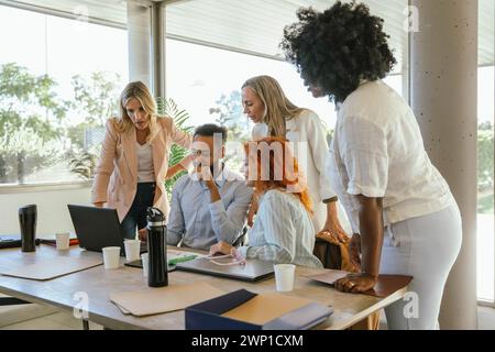Creative business team working in the office. Business concept. Stock Photo