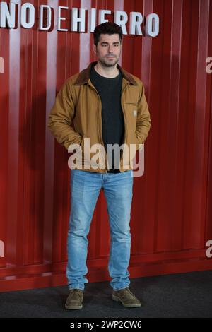 luís Quílez  attends the presentation of 'Mano De Hierro' at Hotel Thompson on March 05, 2024 in Madrid, Spain. Stock Photo