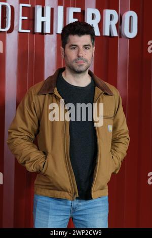 luís Quílez  attends the presentation of 'Mano De Hierro' at Hotel Thompson on March 05, 2024 in Madrid, Spain. Stock Photo