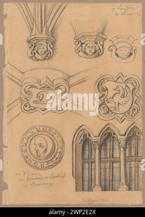 Sketches by Aleksander Lesser from 1830-1884 showing Trausnitz Castle ...
