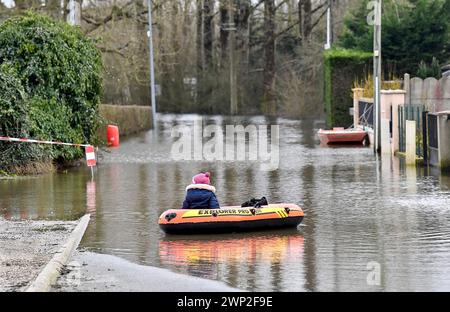 France. 05th Mar, 2024. © PHOTOPQR/VOIX DU NORD/Sebastien JARRY ; 05/03/2024 ; Attin. le 05/03/2024. inondations dans le pas de calais. sur la photo : rue de la vendee inondee. Photo SEBASTIEN JARRY LA VOIX DU NORD. NORTHERN FRANCE MARCH 5TH 2024 ANOTHER FLOODS IN NORTHERN FRANCE Credit: MAXPPP/Alamy Live News Stock Photo