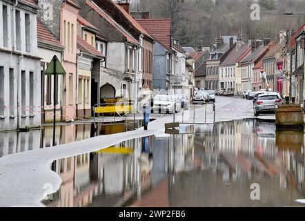 France. 05th Mar, 2024. © PHOTOPQR/VOIX DU NORD/Sebastien JARRY ; 05/03/2024 ; neuville sous montreuil. le 05/03/2024. inondations dans le pas de calais. sur la photo : rue de montreuil inondee Photo SEBASTIEN JARRY LA VOIX DU NORD. NORTHERN FRANCE MARCH 5TH 2024 ANOTHER FLOODS IN NORTHERN FRANCE Credit: MAXPPP/Alamy Live News Stock Photo