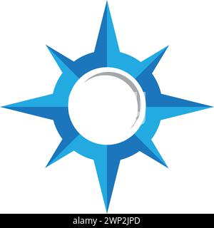 Compass Logo Template vector icon illustration design Stock Vector
