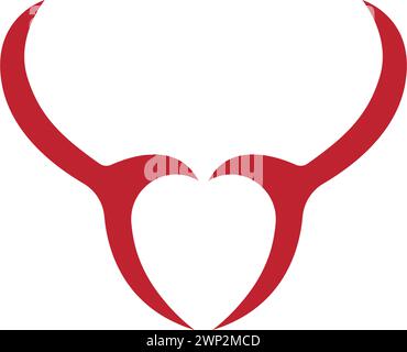 Red Bull Taurus Logo Template vector icon illustration Stock Vector
