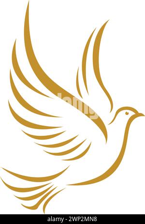 Bird wing Dove Logo Template vector illustration Stock Vector