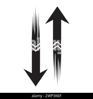 Arrow icons black collection. flat style arrow icon for your web site design. Simple arrow Vector illustration, doodle icon Stock Vector