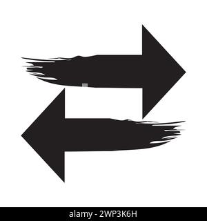 Arrow icons black collection. flat style arrow icon for your web site design. Simple arrow Vector illustration, doodle icon Stock Vector